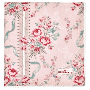Betty Pale pink napkin with lace fra GreenGate - Tinashjem