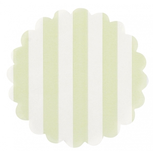Dækkeservietter i papir lysegrøn og hvid fra Tinashjem