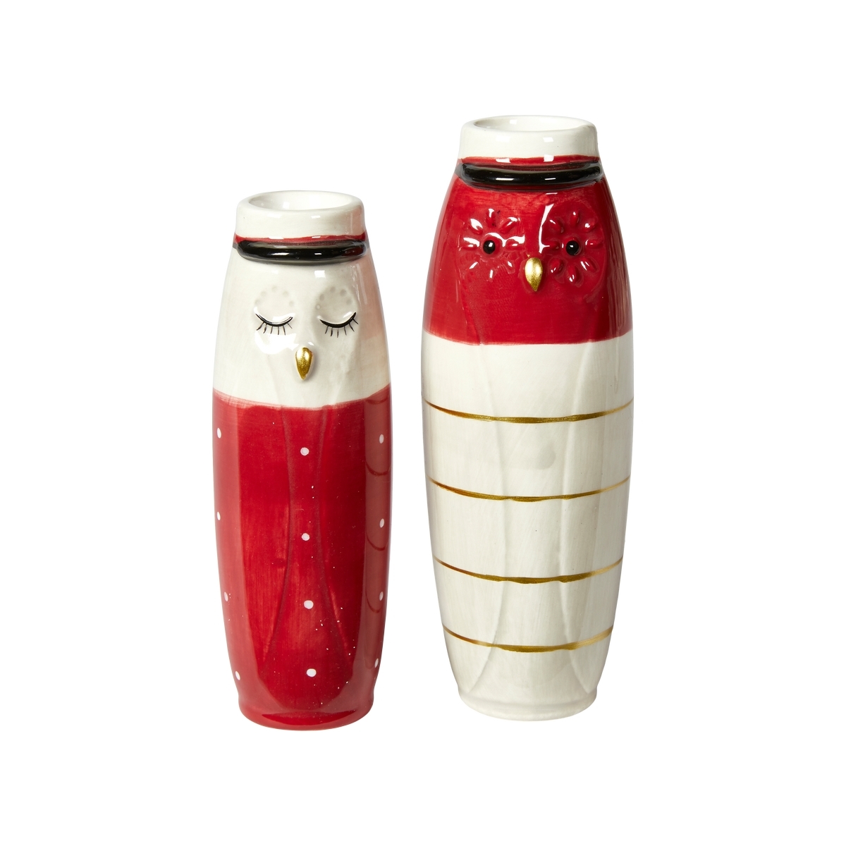 Vase ugle student rød fra Speedtsberg Tinashjem