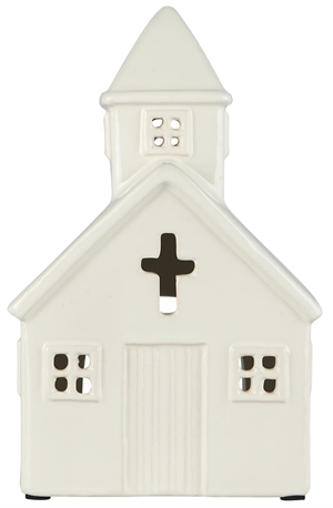 27616-11 Kirke til fyrfadslys Stillenat fra Ib Laursen - Tinashjem