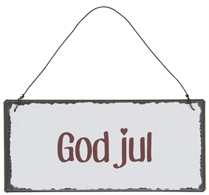 Metalskilt God Jul fra Ib Laursen - Tinashjem