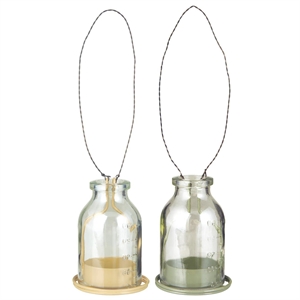 Lygte til fyrfadslys 2 farver fra Ib Laursen 2 stk - Tinashjem