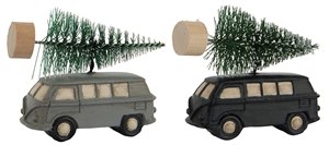 92002-99 Bil med juletræ på taget 2 forskellige fra Ib Laursen - Tinashjem