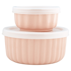 Alice pale pink ramekin med låg 2 stk. fra GreenGate - Tinashjem