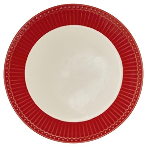 Alice red plate fra GreenGate - Tinashjem