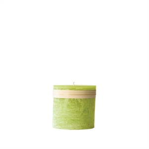Lys Lime Grøn højde 7,5 cm Timber Candle fra Lübech Living - Tinashjem