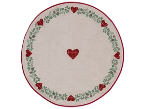 Charline mix juletræstæppe 130 x 130 cm christmas rug fra GreenGate- Tinashjem