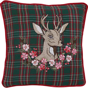 Dagmar deer green cushion cover fra GreenGate - Tinashjem
