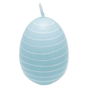 Easter egg strpie pale blue stearinlys fra GreenGate - Tinashjem