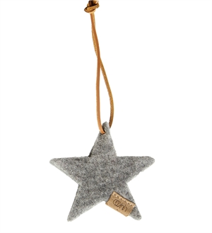 Felt Xmas star grå 9 cm fra Lübech Living - Tinashjem