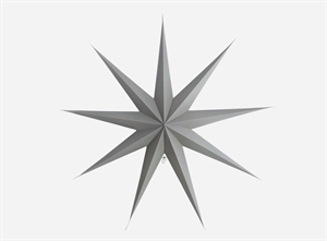 Stjerne grå 9 takker 87 cm fra House Doctor - Tinashjem