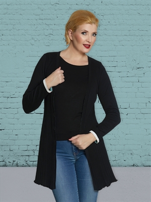 Isabell Black V-cardigan fra du Milde - Tinashjem