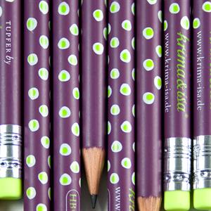 Lilla blyant med grønne prikker fra Krima & Isa - Tinashjem