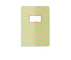 Notesbog A5 størrelse grøn med prikker fra Krima & Isa - Tinashjem