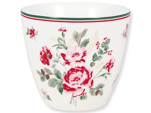 Leonora white latte cup fra GreenGate - Tinashjem