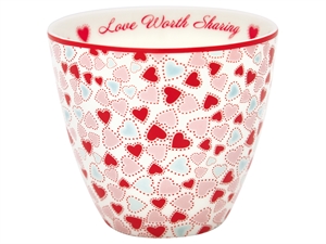 Love White latte cup fra GreenGate - Tinashjem