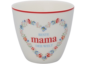 Mama White latte cup fra GreenGate - Tinashjem