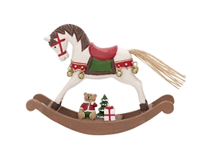 Rocking horse decoration dusty red medium fra GreenGate - Tinashjem