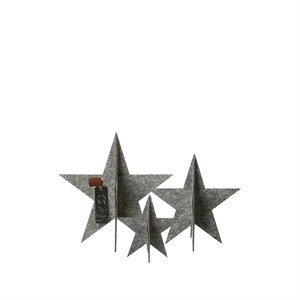 Stjerner stående grå fra Lübech Living OOhh - Tinashjem