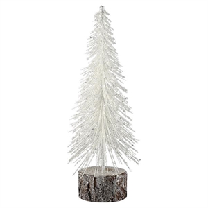 Juletræ tree ehite with wood base medium fra GreenGate - Tinashjem