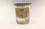 Glas til fyrfadslys med snemand eller julemand fra Bahne Engros - Tinashjem