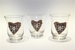Glas med hjerter til fyrfadslys fra Bahne Engros - Tinashjem